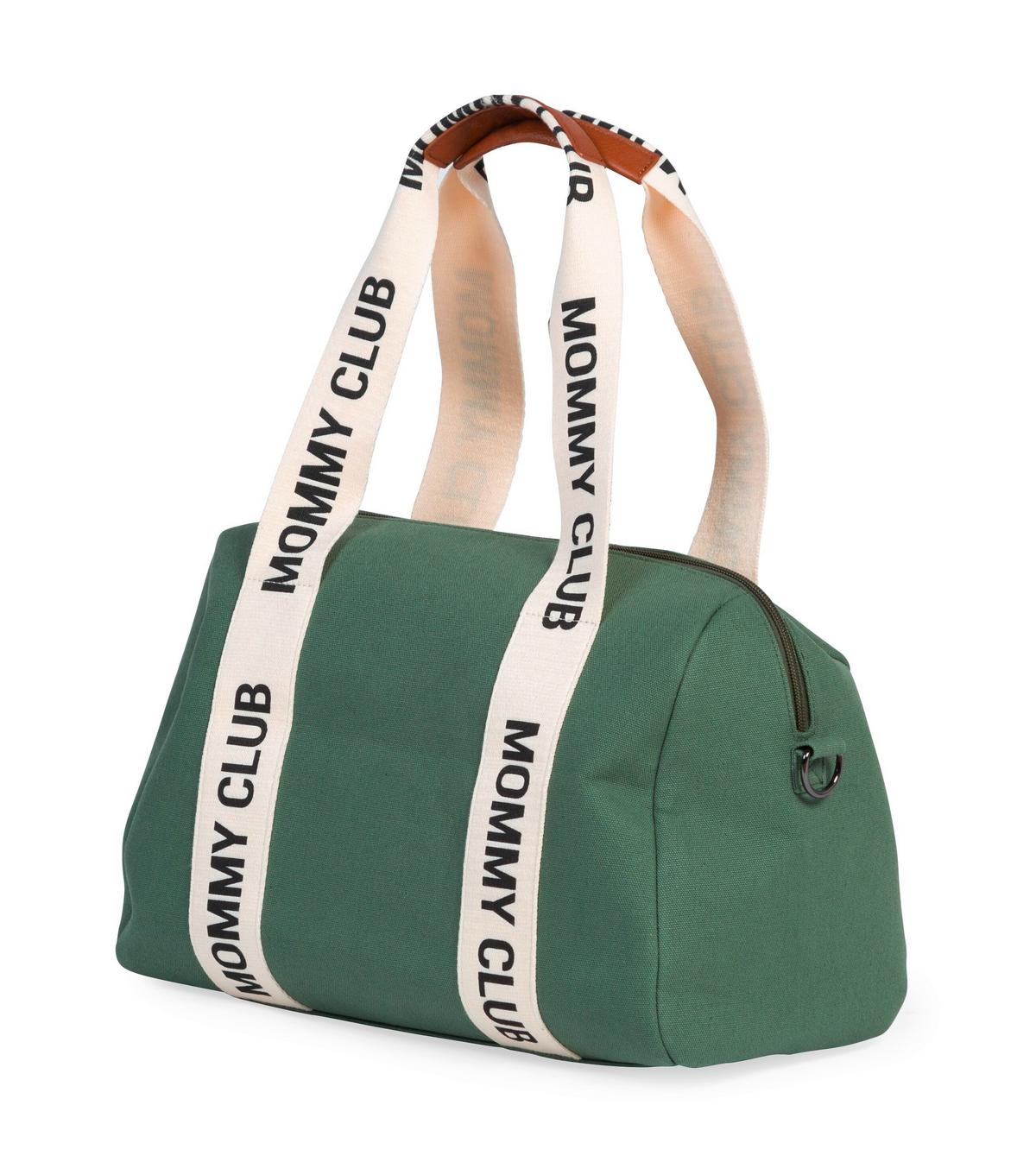 Wickeltasche Mommy Club Grün/Weiß, B: 38 cm - Weiß/Grau, KONVENTIONELL, Kunststoff/Textil (38/21/27cm) - Childhome