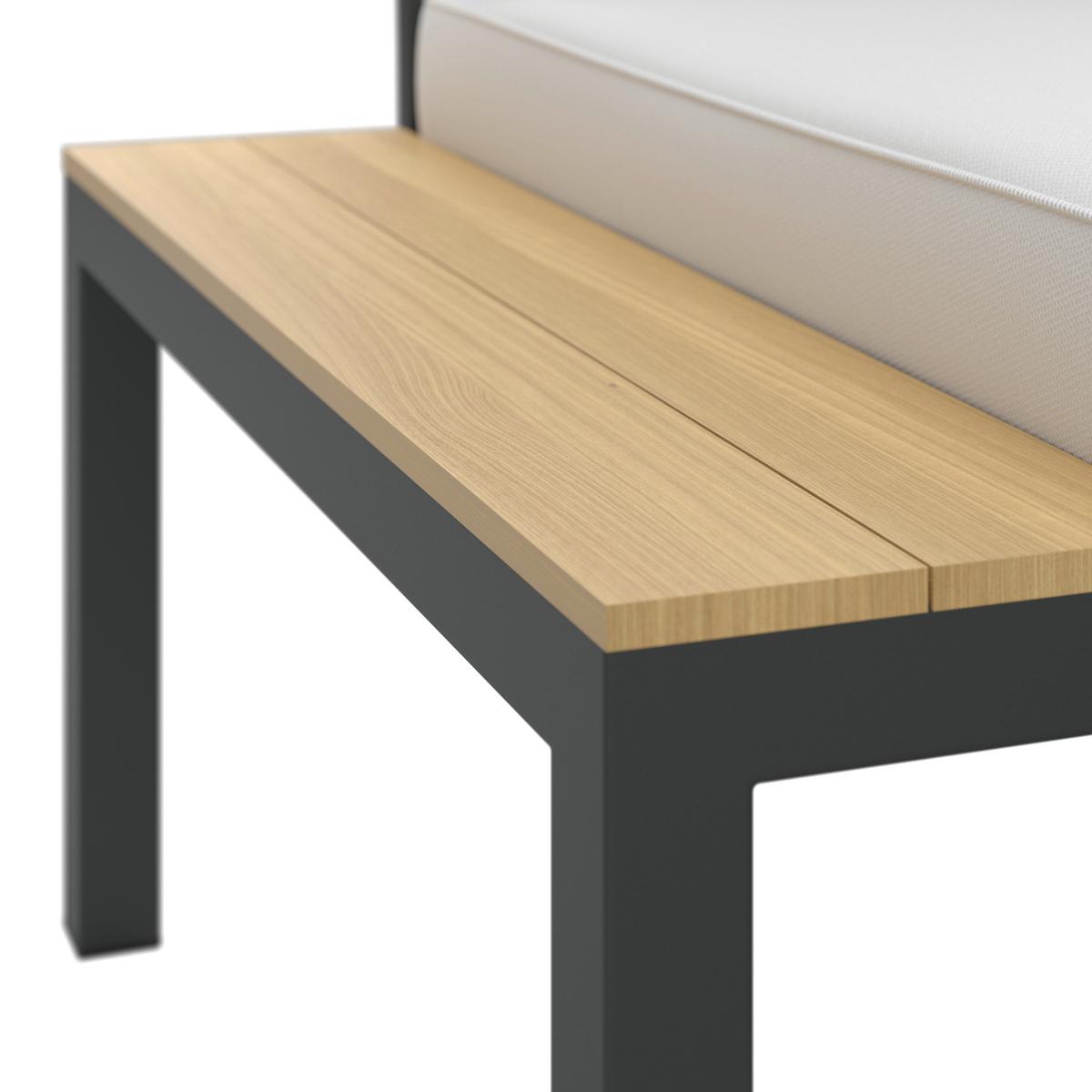 TERASOVÁ SEDACÍ SOUPRAVA ARIANNA - černá/krémová, Moderní, kov/textil (146/76/75cm) - Bessagi Garden