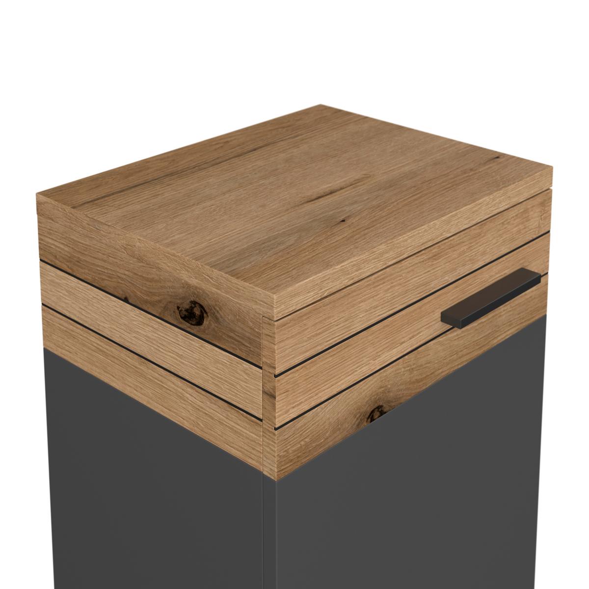 Badezimmer Unterschrank Cotia Cotls 4 BxH 40x86 cm - Eichefarben/Anthrazit, MODERN, Holzwerkstoff (40/86/30cm) - James Wood