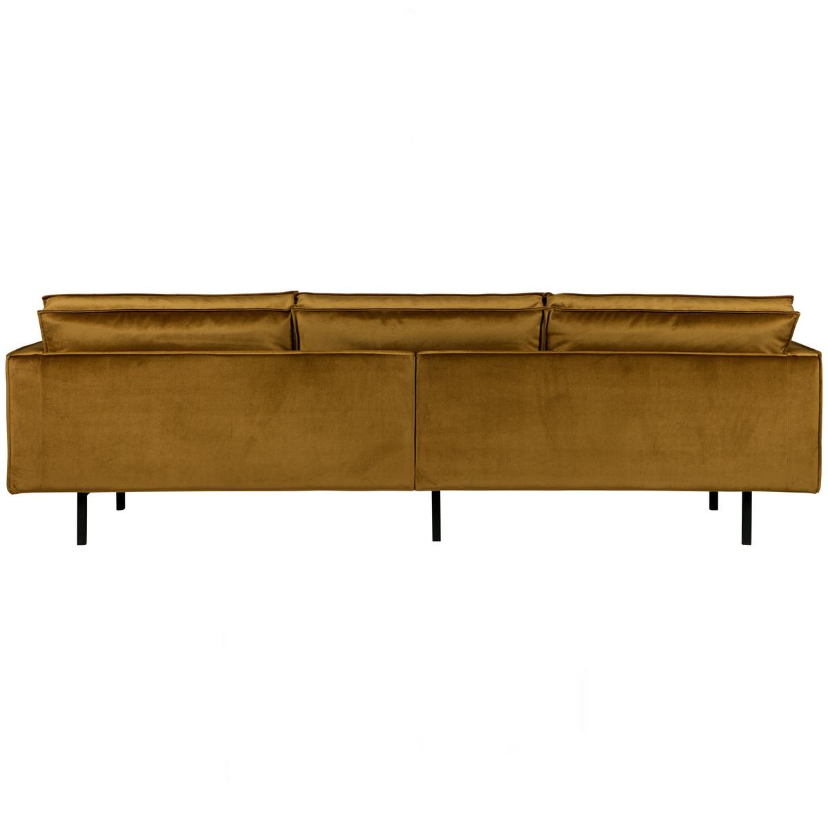 3-sitzer-sofa Rodeo Honig B: 277cm - Schwarz/Honig, Design, Textil/Metall (277/85/86cm) - Livetastic