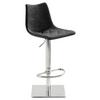 Barhocker Höhenverstellbar Und Drehbar My Tobi Schwarz - Edelstahlfarben/Schwarz, KONVENTIONELL, Holz/Textil (43/85-110/50cm) - Livetastic