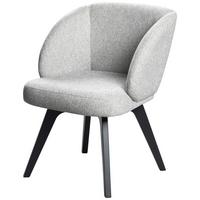 Armlehnstuhl Nala Webstoff Hellgrau, B: 58cm - Hellgrau/Schwarz, MODERN, Holz/Textil (58/87,5/58cm)