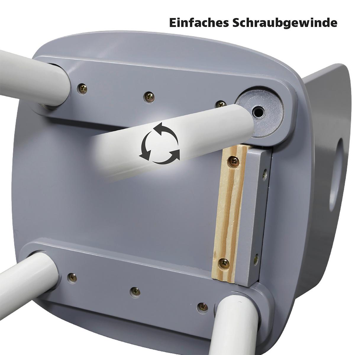 KINDERSITZGRUPPE MIT 2 STÜHLEN WEIß GRAU - Weiß/Grau, Basics, Holzwerkstoff - Kesper