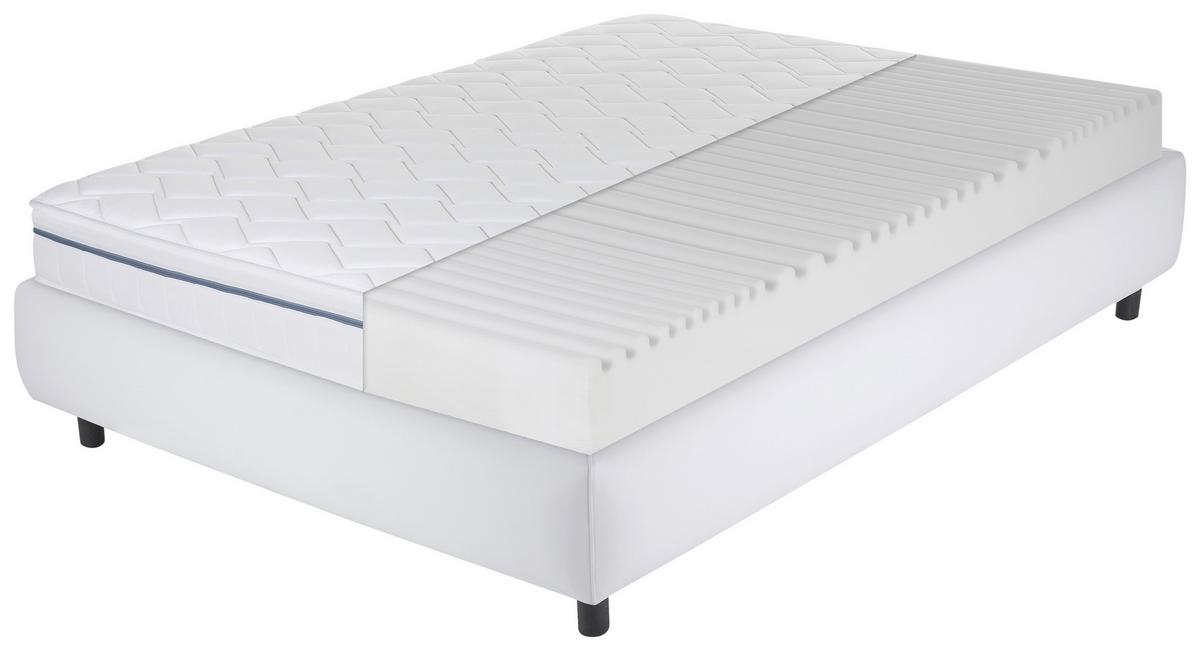 Kaltschaummatratze Air Wave 140x200 cm H2+h3, H: 23 cm - Weiß, Basics, Textil (140/200cm) - MID.YOU