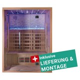 Infrarotkabine Malmö inkl. Lieferung & Montage - Naturfarben, MODERN, Holz (153/200/110cm)