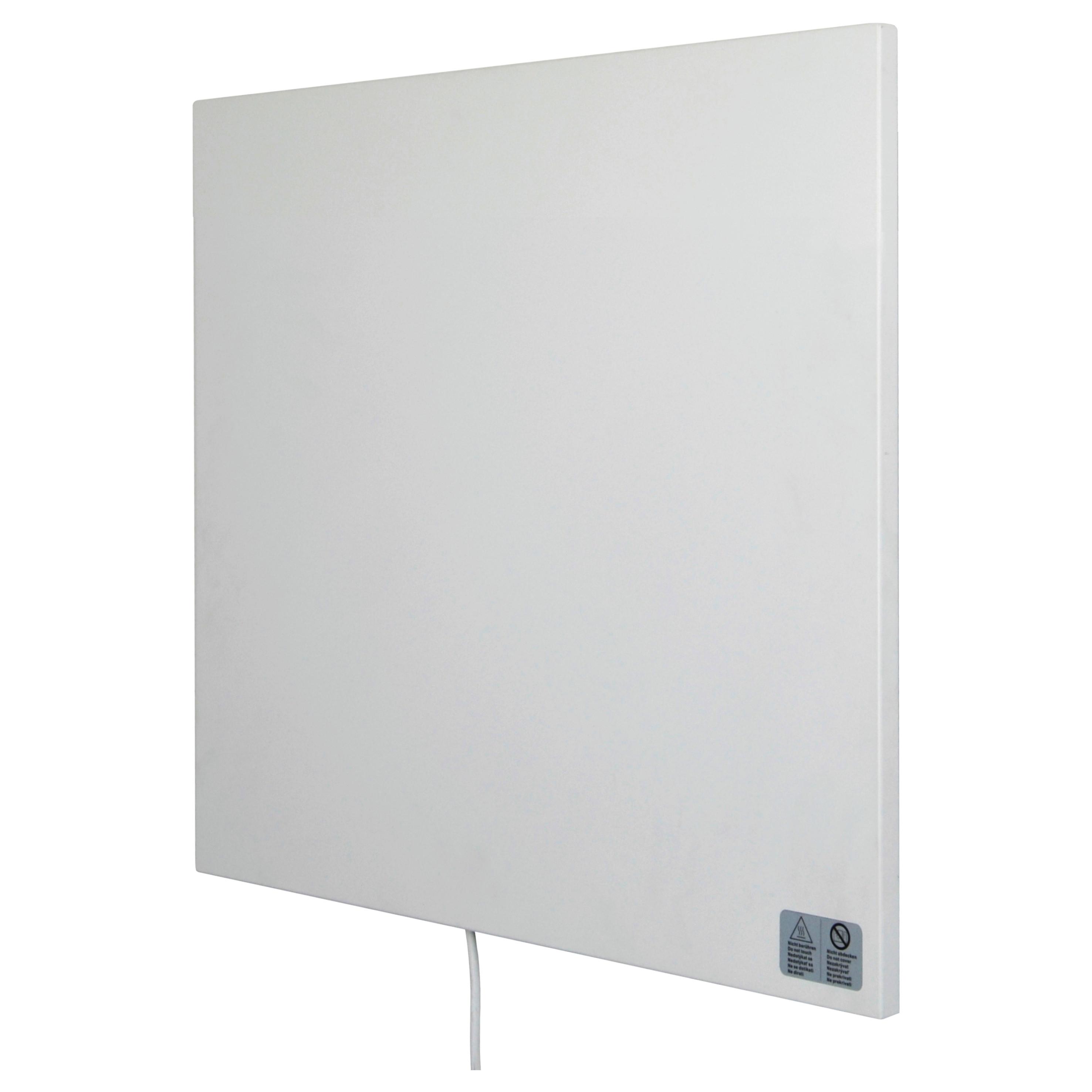 Infrarot Heizung 350 W Raster Weiß 61,5x61,5 cm - Weiß, Basics, Kunststoff/Metall (61,5/61,5/3,3cm)