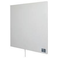 Infrarot Heizung 350 W Raster Weiß 61,5x61,5 Cm - Weiß, Basics, Kunststoff/Metall (61,5/61,5/3,3cm)