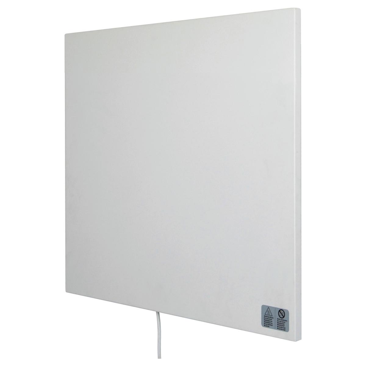Infrarot Heizung 350 W Raster Weiß 61,5x61,5 Cm - Weiß, Basics, Kunststoff/Metall (61,5/61,5/3,3cm)