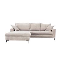Ecksofa Armilla Creme S: 174x272 cm - Creme/Schwarz, Design, Textil (174/272cm) - MID.YOU
