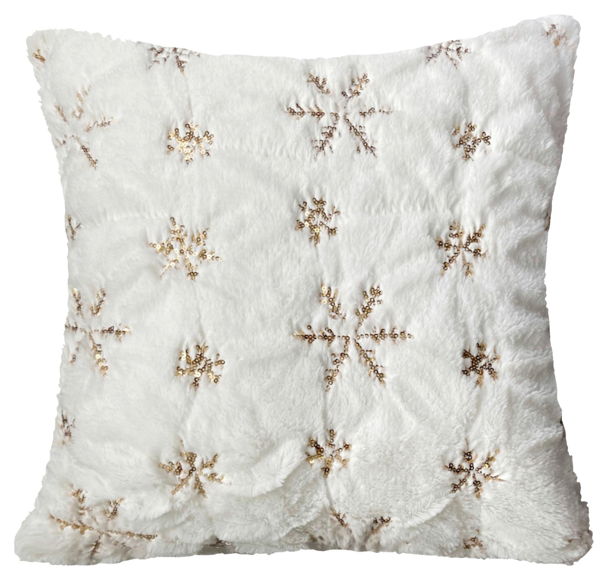 Zierkissen Shiny 45x45 cm Polyester Goldfarben mit Zipp - Goldfarben, MODERN, Textil (45/45cm) - Luca Bessoni