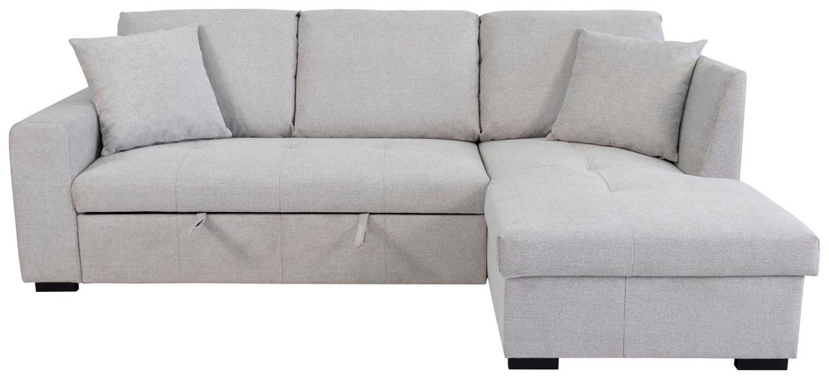 Ecksofa Lukas Silberfarben S: 239x158 Cm - Silberfarben, Trend, Textil (239/158cm)