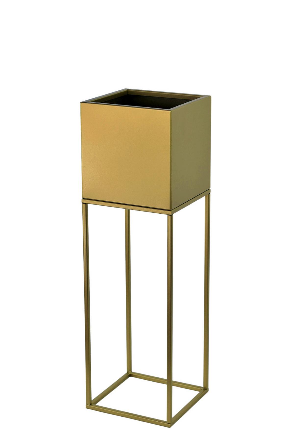 Blumenständer Metall Goldfarb. Bxhxt: 19x67x19 Cm - Goldfarben, Basics, Metall (19/67/19cm)