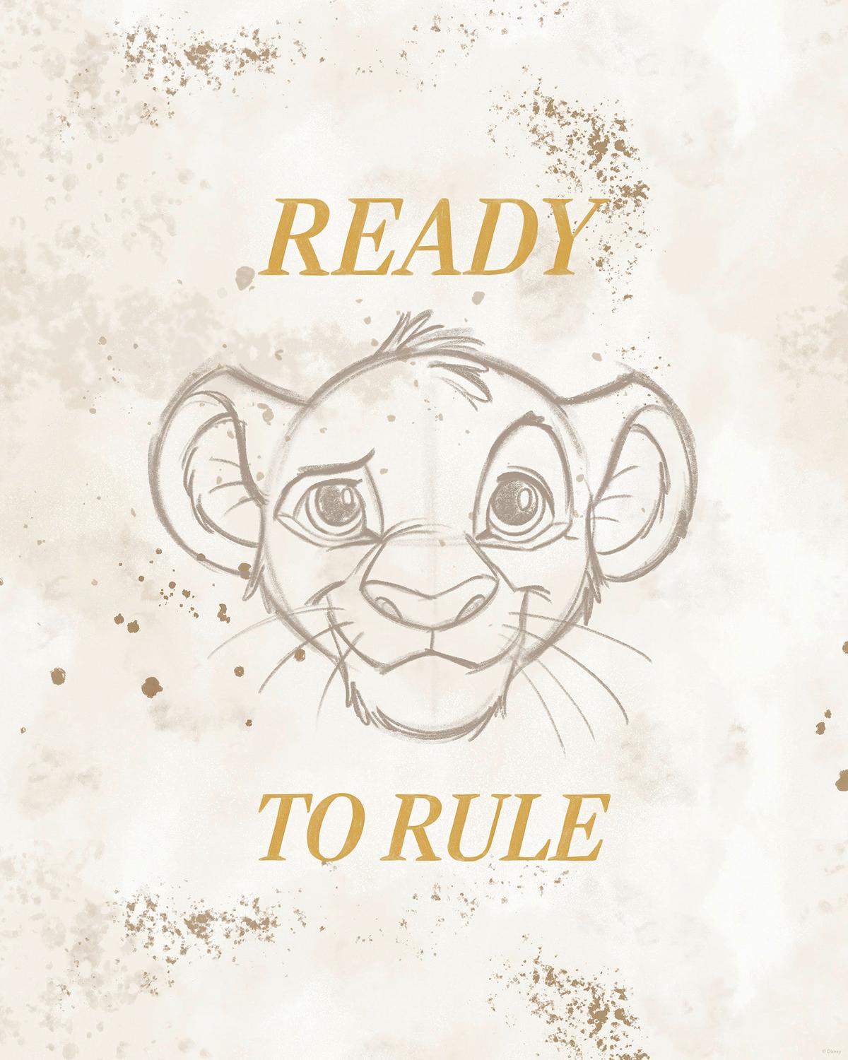 Kinderbild König Der Löwen Multicolor, B/H: 30x40cm - Multicolor, Basics, Papier (30/40cm) - Disney