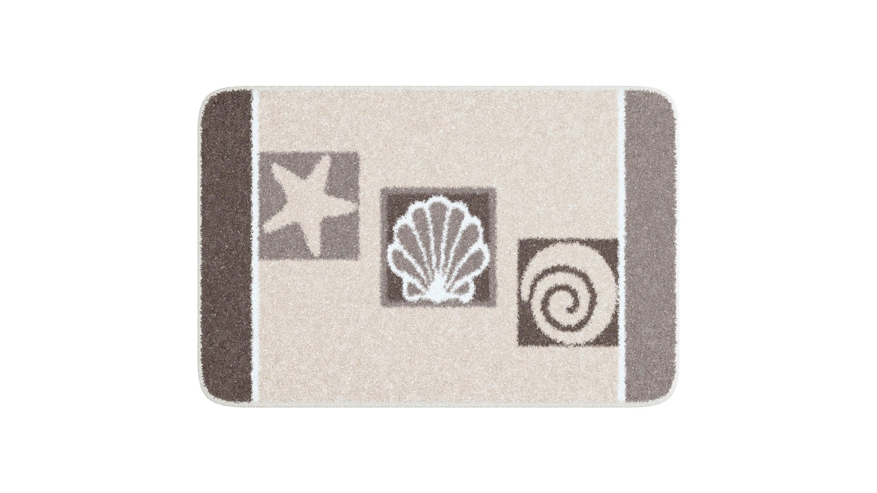 Badematte Ayla - Taupe, Basics, Textil (60/90cm) - Grund