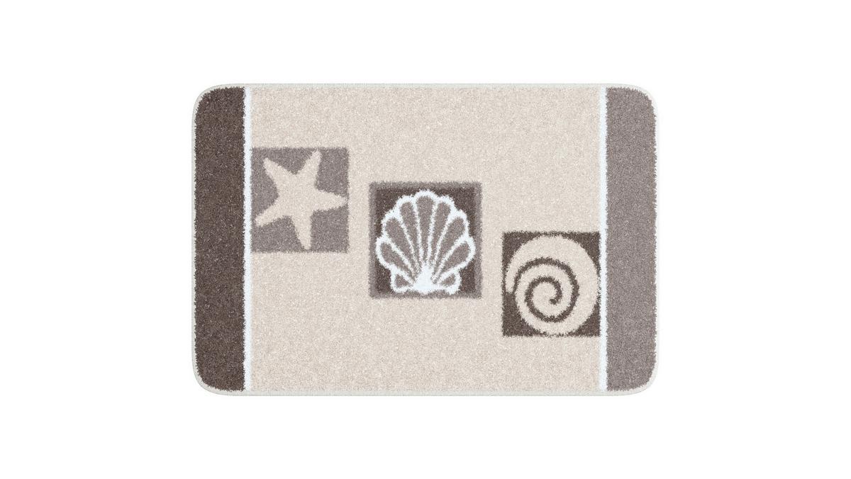 Badematte Ayla - Taupe, Basics, Textil (60/90cm) - Grund