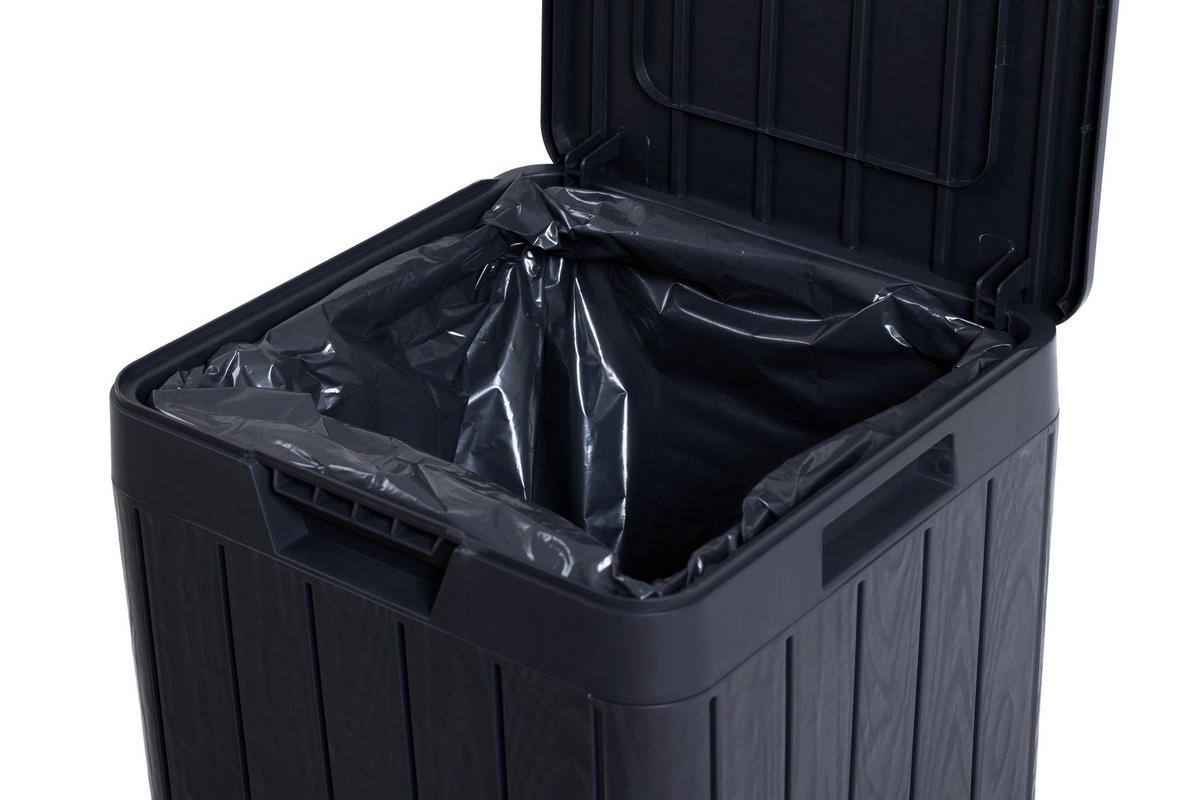 Gartenabfallbox 38/65/38 cm - Anthrazit, Basics, Kunststoff (38/65/38cm)