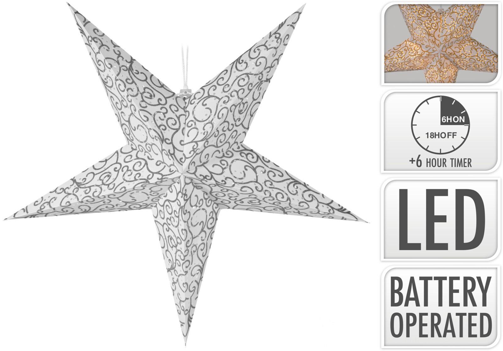 Led Díszlámpa Glitter Star - (60cm)