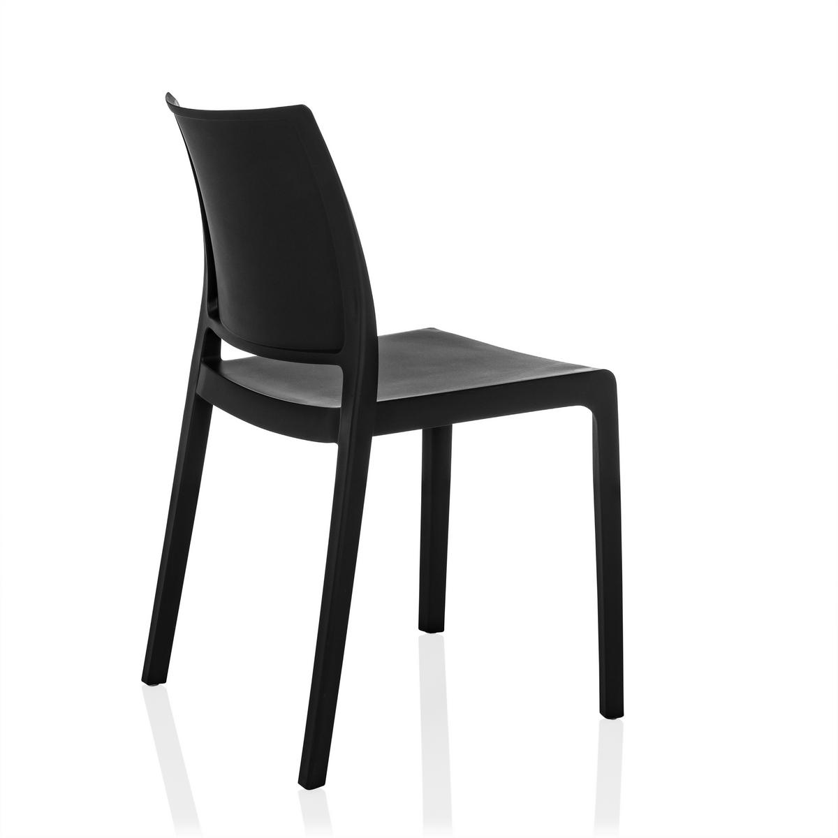 Stuhl T37 V Schwarz B: 47 cm - Schwarz, MODERN, Kunststoff (47/80/51cm) - MID.YOU