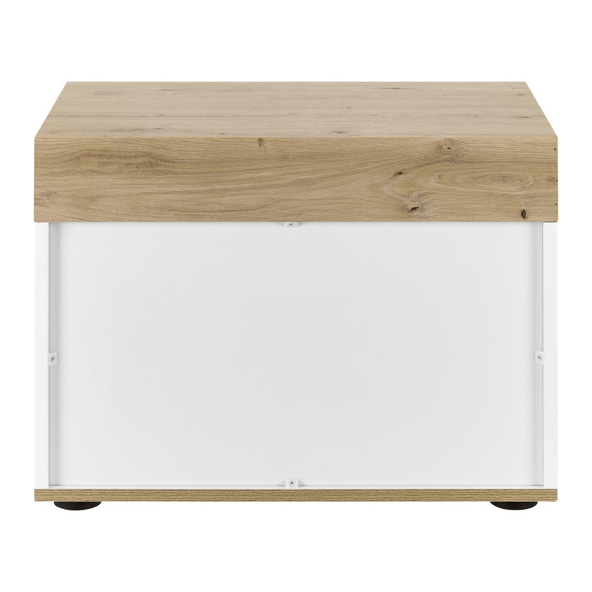 Botník CARA - bílá/barvy dubu, Moderní (60/45/40cm) - Bessagi Home