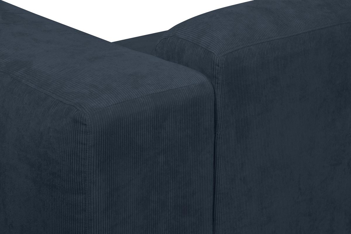 Ecksofa Hannah Blau 170x343 cm - Blau/Schwarz, Design, Textil (170/343cm) - MID.YOU