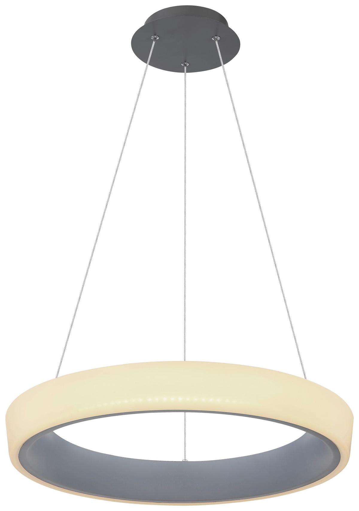 LED-Hängeleuchte Tabano H: 120 cm 1-Flammig - Anthrazit/Opal, Basics, Kunststoff/Metall (50/120cm) - Globo
