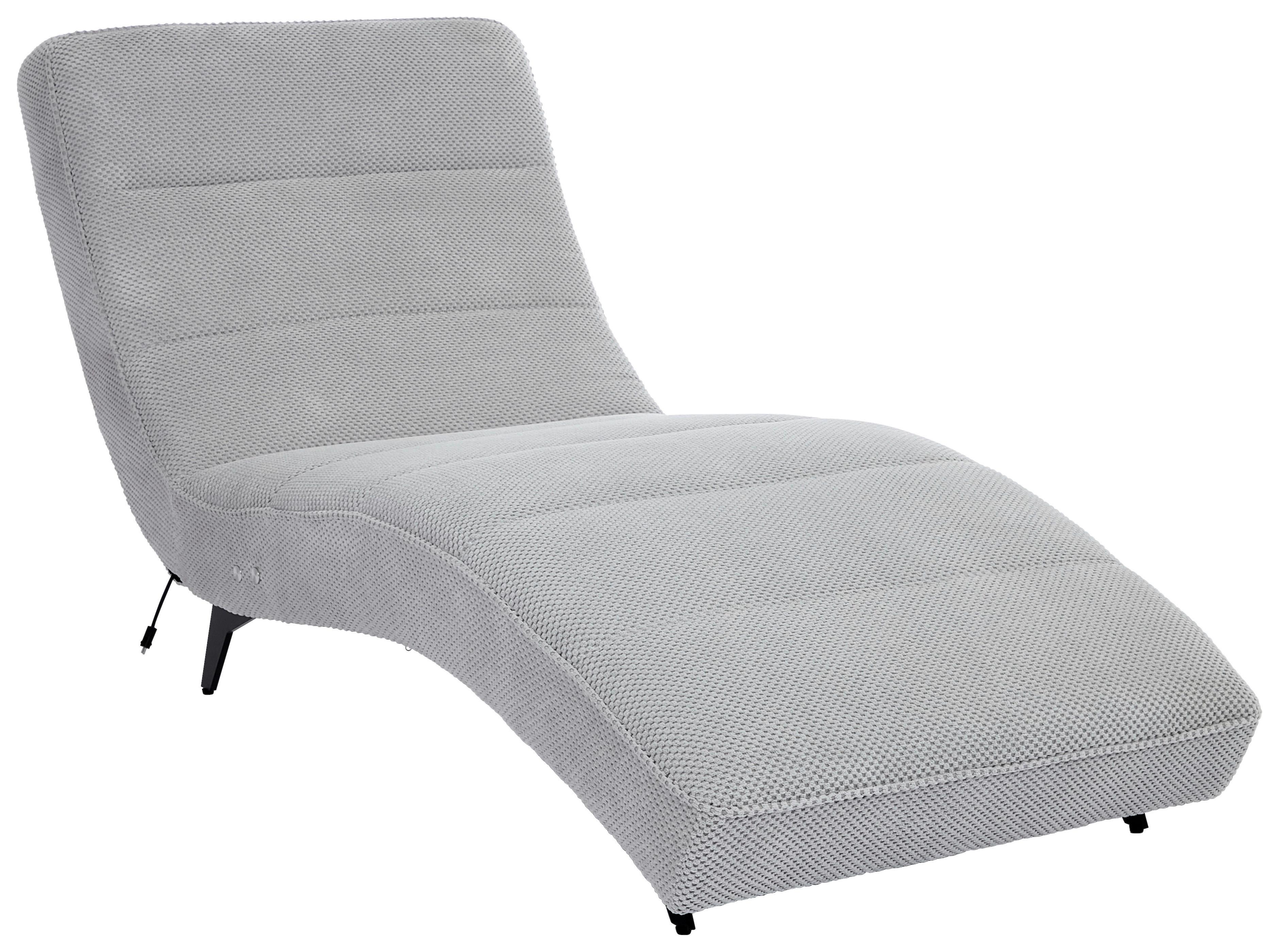 Relaxliege Romeo Webstoff grau, B: 73 cm - Hellgrau/Schwarz, MODERN, Holz/Textil (73/83/166cm)