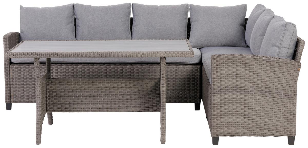 Lounge Garnitúra Vipora Jobbos - szürke, Modern, műanyag/textil (234/178cm) - Ondega