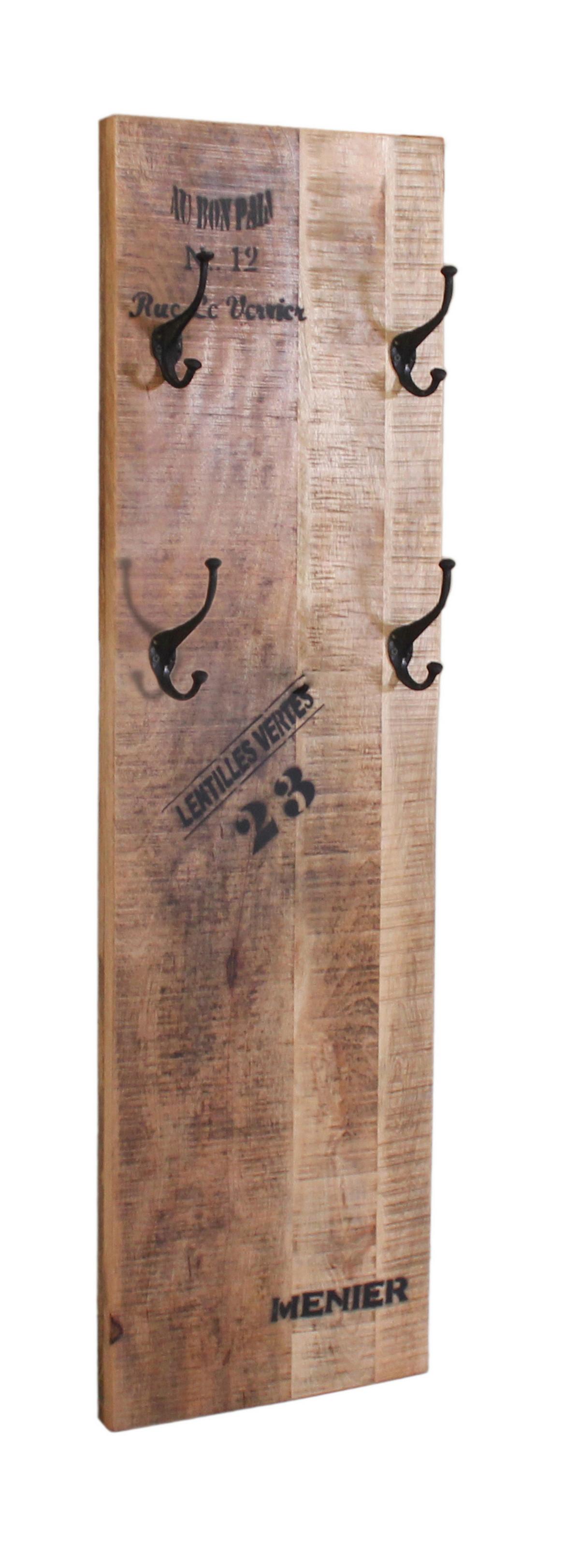 GARDEROBENPANEEL Naturfarben/Schwarz B: 35cm - Schwarz/Naturfarben, Design, Holz/Metall (35/110/8cm) - MID.YOU