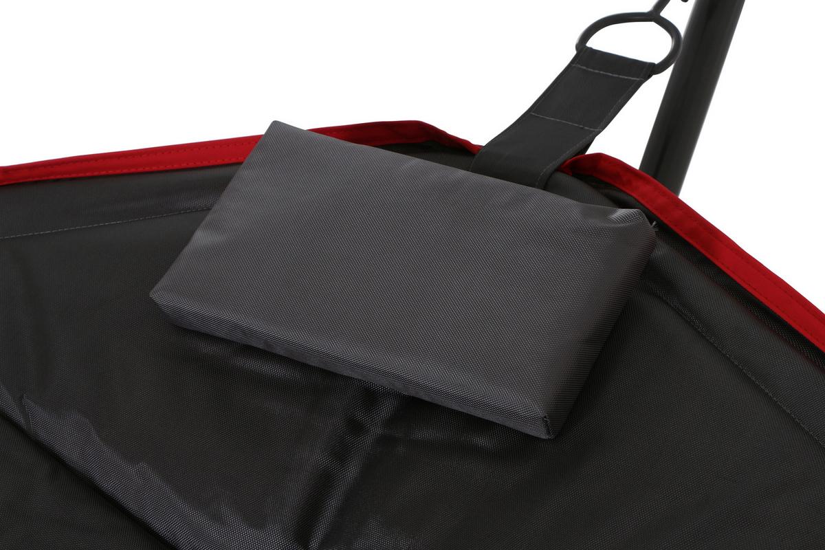 Hängematte L91048 - Dunkelgrau/Rot, KONVENTIONELL, Textil/Metall (105/104/305cm) - Siena Garden