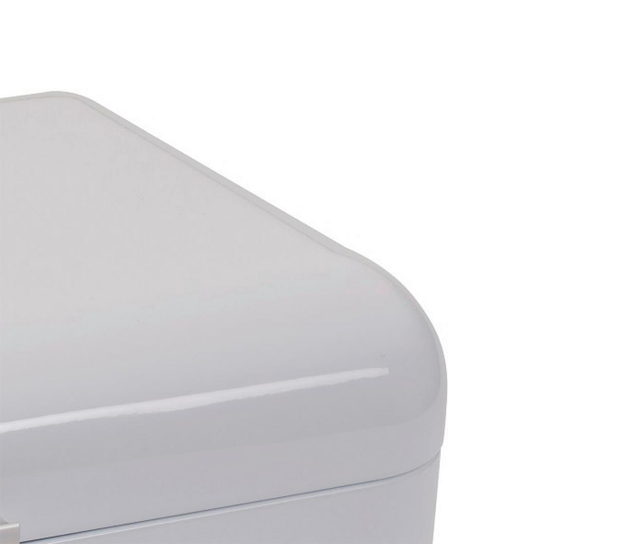 Brotkasten Weiß B: 23 cm - Weiß, Basics, Metall (42/23/16,5cm) - Echtwerk