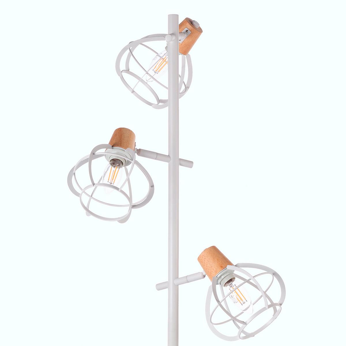 Stehleuchte Ginger Weiß L: 36 cm - Weiß/Sahara, Basics, Glas/Kunststoff (36/36/153cm)