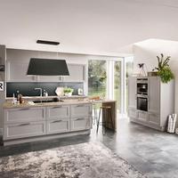 Einbauküche Columbia Frei Planbar Landhausstil - Eichefarben/Grau, MODERN, Holzwerkstoff - Vertico