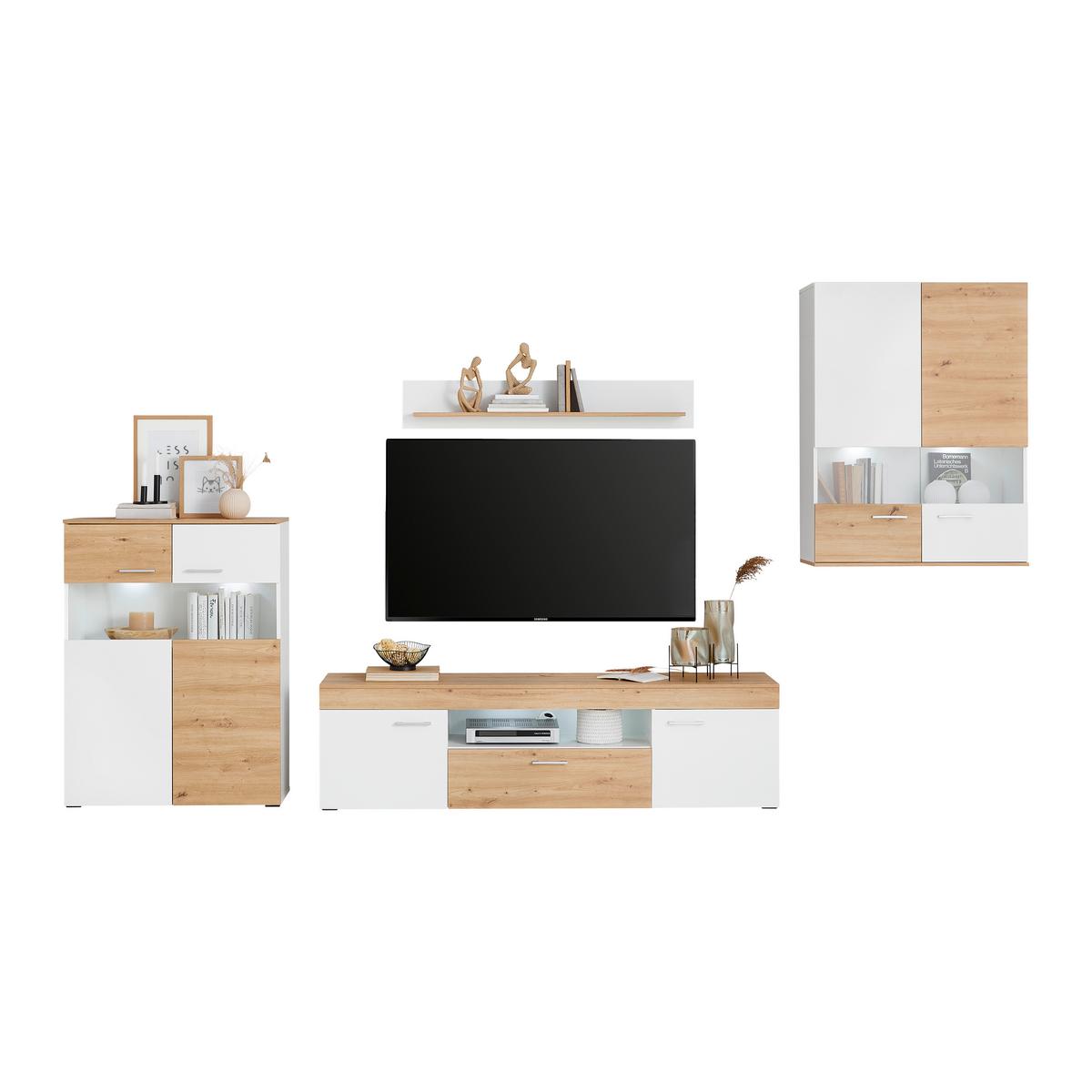 Wandboard Valencia B: 120 Cm Artisan Eiche Dekor - MODERN, Holzwerkstoff (120/20/16,6cm)