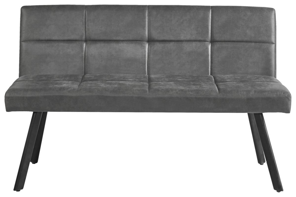Sedací lavice Cooper COOPER - šedá/černá, Moderní, kov/textil (140/85/60cm) - Mömax