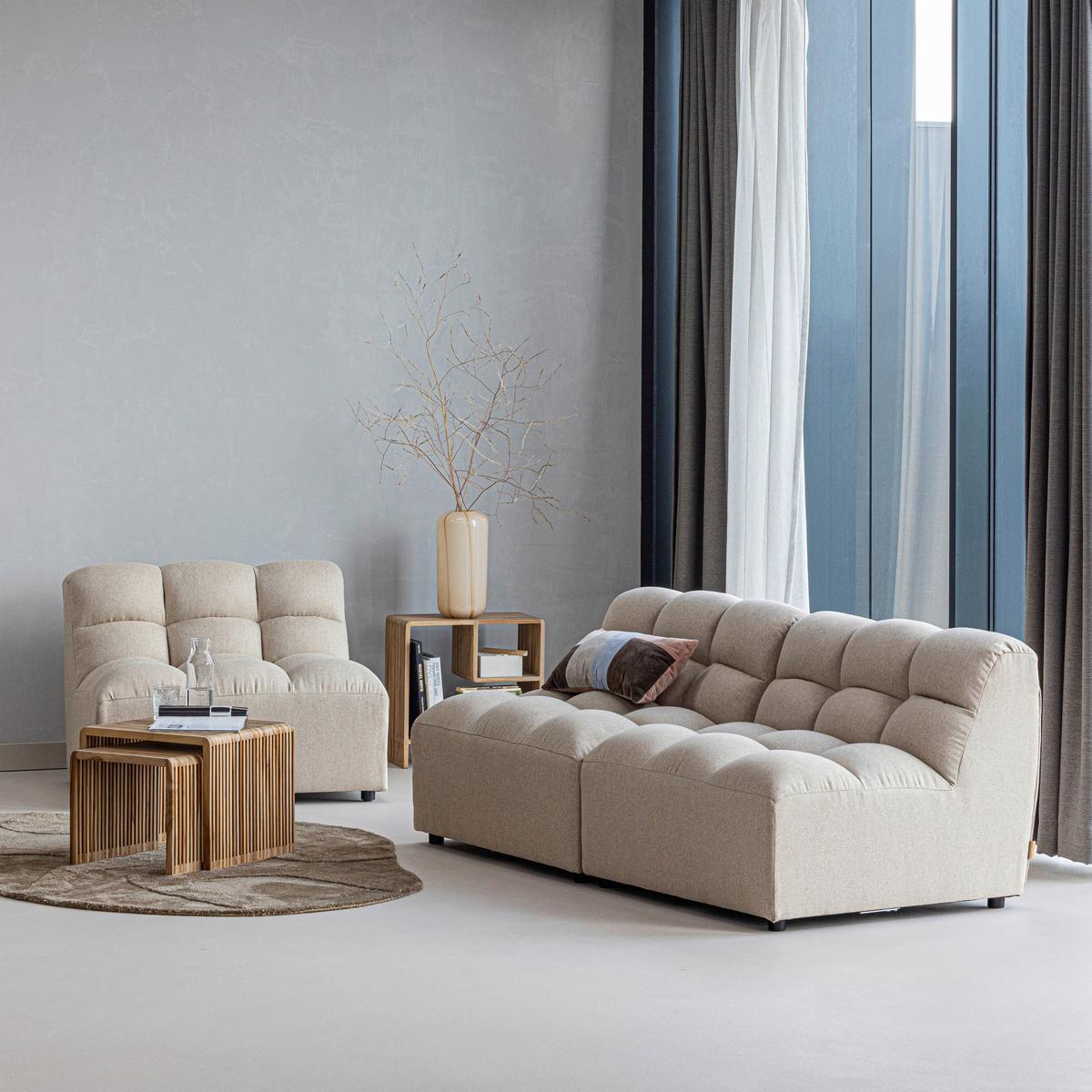 Beistelltisch Jasmijn Naturfarben B: 55 cm - Naturfarben, Design, Holz (55/30/55cm) - Livetastic