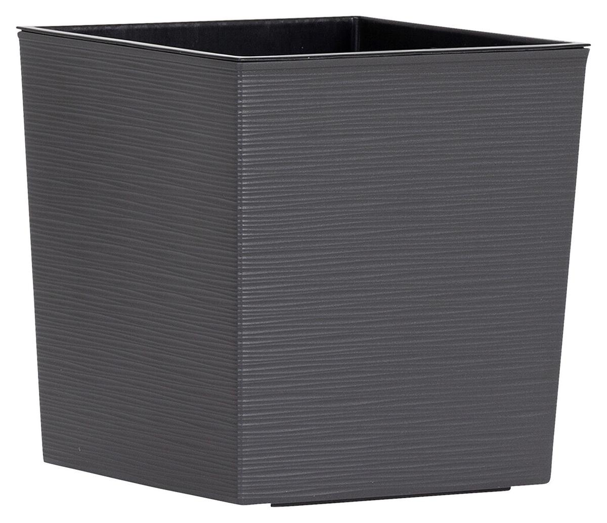 Pflanzentopf Anthrazit B: 40 Cm - Anthrazit, Basics, Kunststoff (40/41,5/40cm) - Siena Garden