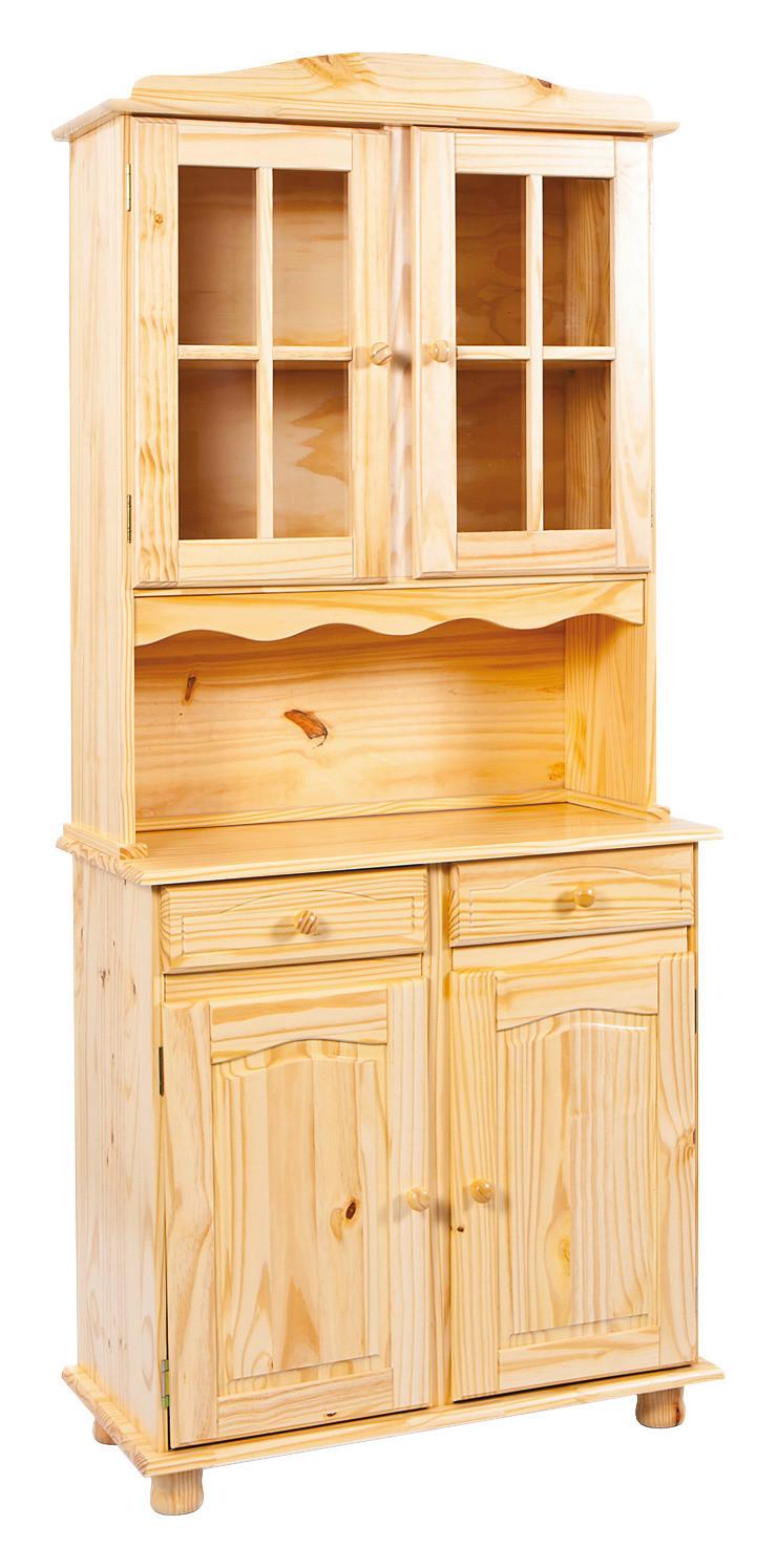 Kredenc ALICANTE šířka 88cm - bílá/přírodní barvy, Lifestyle, dřevo (88/198/43cm) - MID.YOU