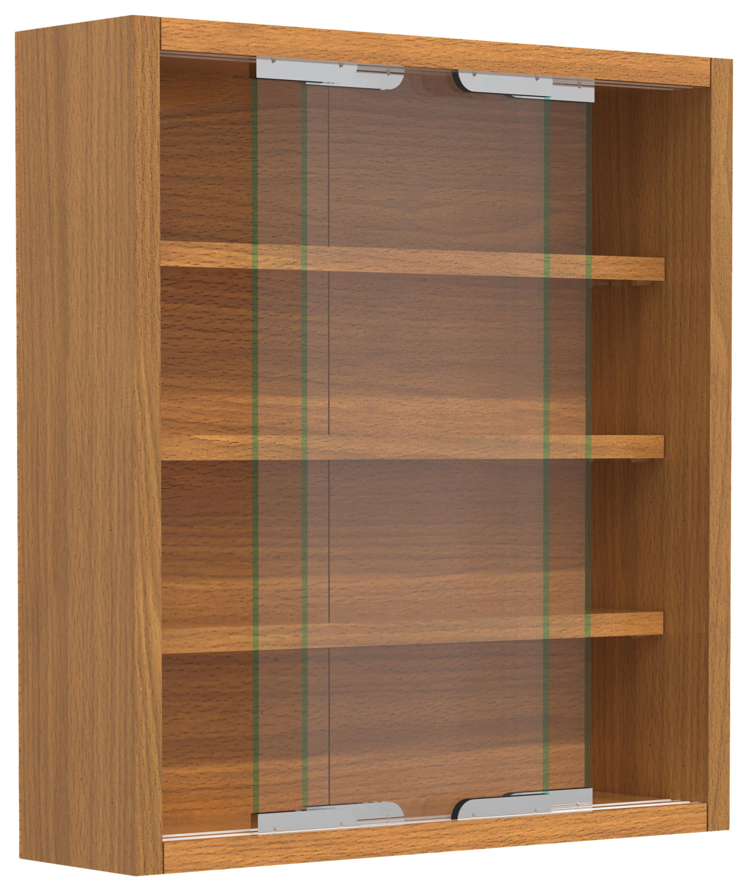 Hängevitrine Agisa S B: 37 cm Buchefarben - Buchefarben, MODERN, Glas/Holzwerkstoff (37/40/10cm) - MID.YOU