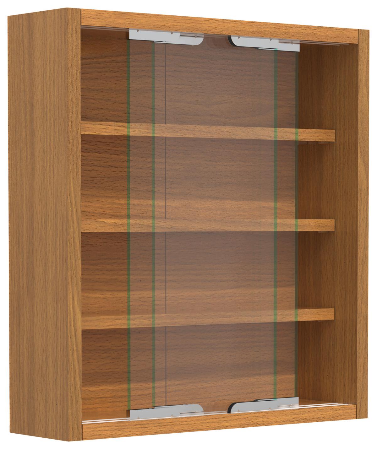 Hängevitrine Agisa S B: 37 cm Buchefarben - Buchefarben, MODERN, Glas/Holzwerkstoff (37/40/10cm) - MID.YOU