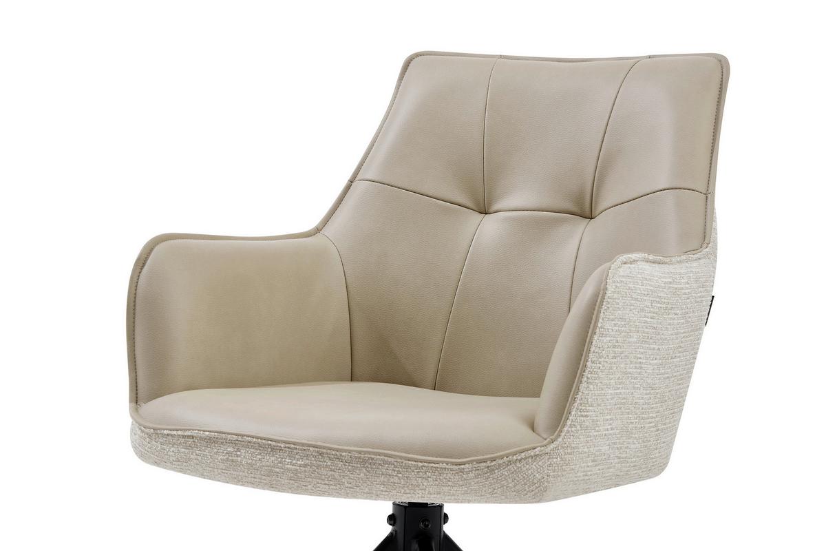 Armlehnstuhl Ion Schwarz/Taupe B: 58 cm - Taupe/Schwarz, MODERN, Holz/Textil (58/87/61,5cm) - Livetastic