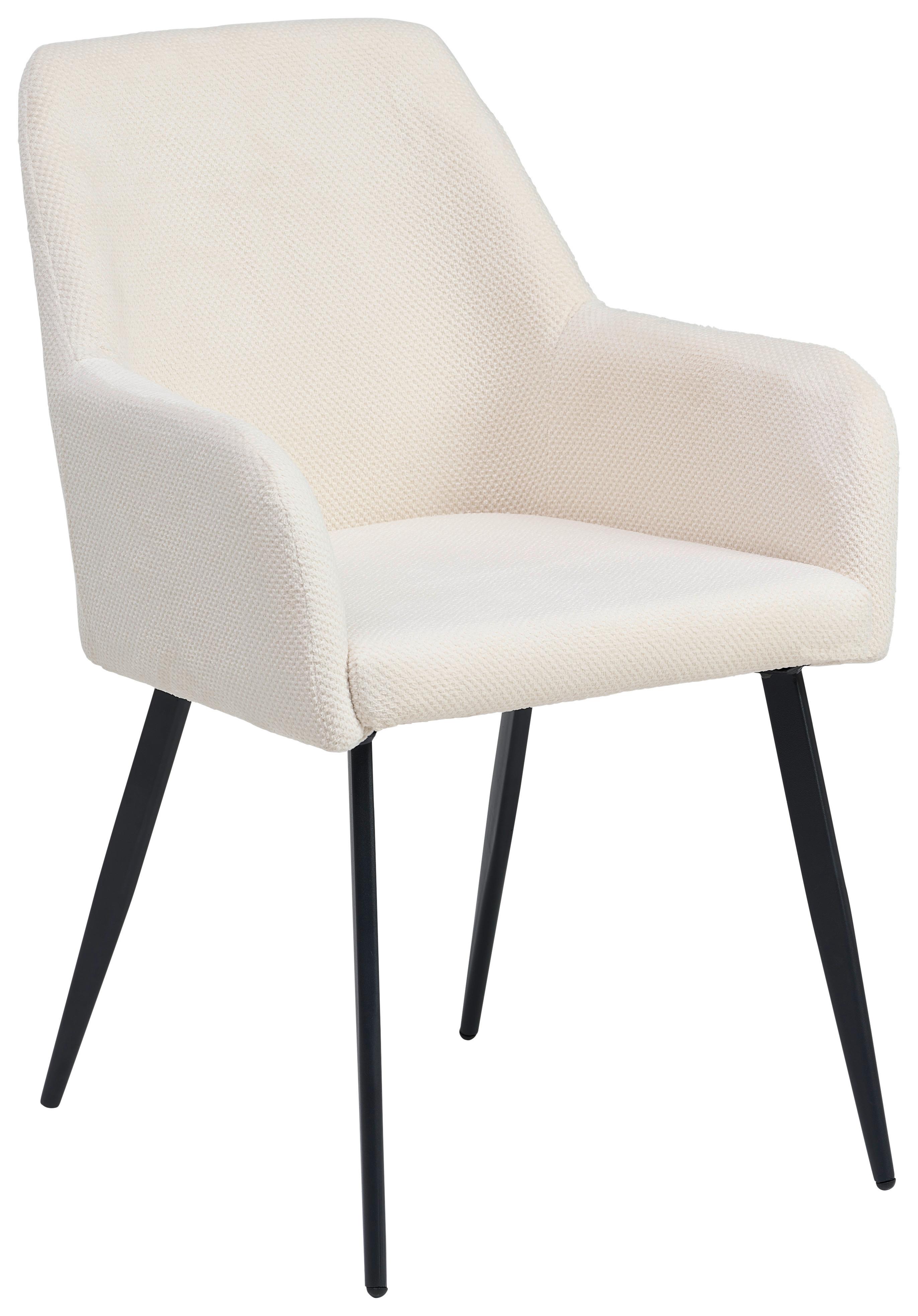 Armlehnstuhl Amanda Schwarz/Beige Gepolstert