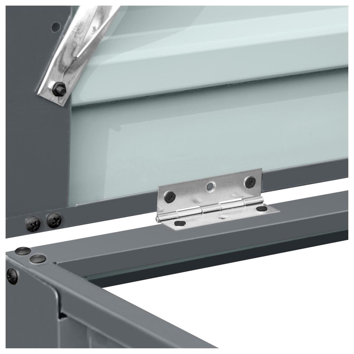 Mülltonnenbox A093.010.20 - Anthrazit, KONVENTIONELL, Metall (160/80/122cm) - Ambia Garden