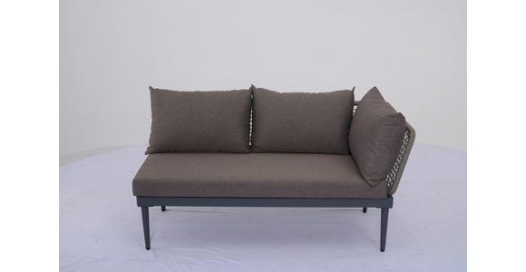 Loungegarnitur Korsika - Anthrazit/Grau, MODERN, Holz/Textil - Beldano