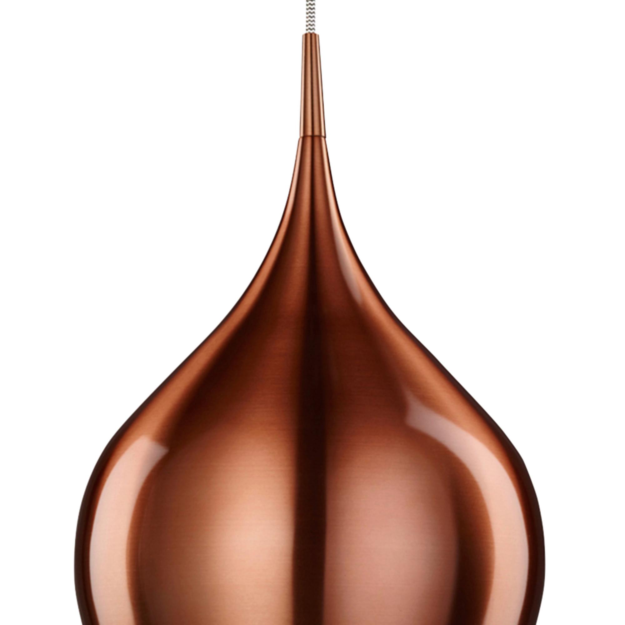 Pendelleuchte Vibrant H: 160 cm 1-Flammig, höhenverstellbar - Kupferfarben, Design, Metall (26/160cm)