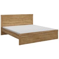 Holzbett 180x200 Cm Holten Eiche Dekor - Eichefarben/Schwarz, MODERN, Holzwerkstoff (180/200cm) - MID.YOU