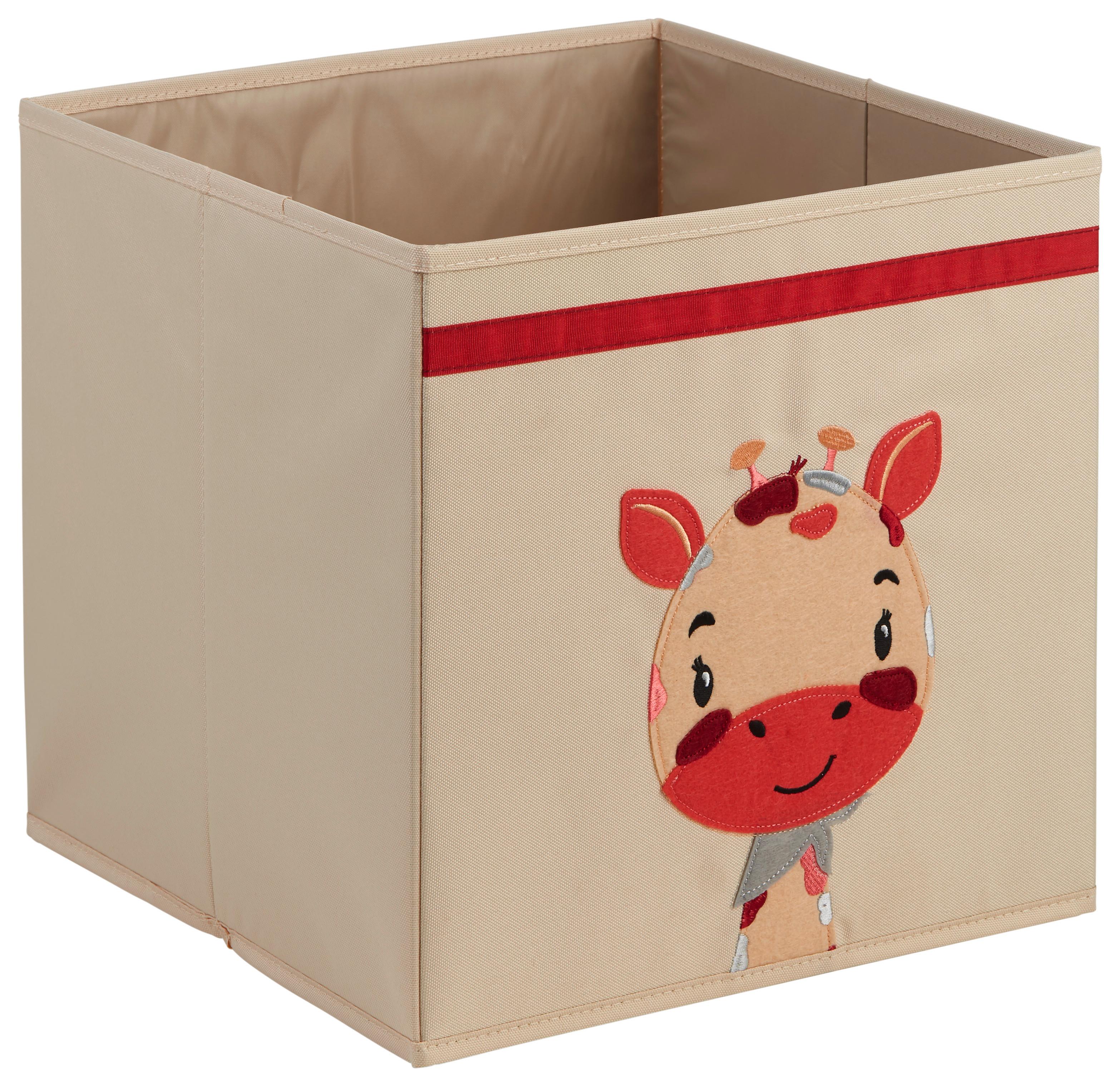 Skladací Box Peter - Ca. 34l -Ext- - krémová, kartón/textil (33/32/33cm) - Modern Living