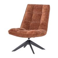 SESSEL Jouke Rostfarben B: 70cm - Rostfarben/Schwarz, MODERN, Textil/Metall (70/97/85cm) - Livetastic