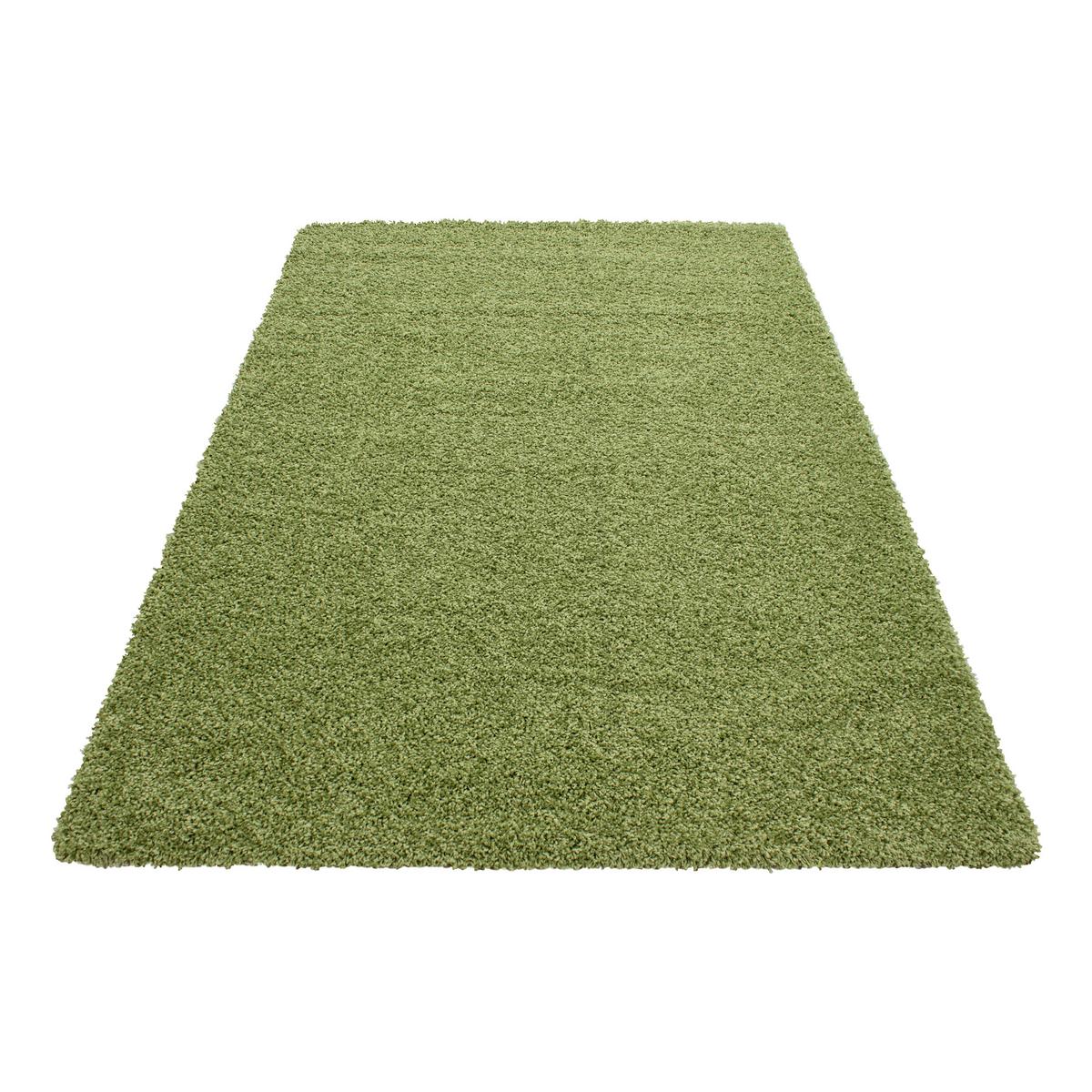 Hochflor Teppich Grün Life 140x200 Cm - Grün, KONVENTIONELL, Textil (140/200cm) - Novel
