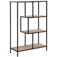 Regal Lilli 2 Schwarz B: 77 cm - Schwarz/Naturfarben, Trend, Holzwerkstoff/Metall (77/115/33cm)