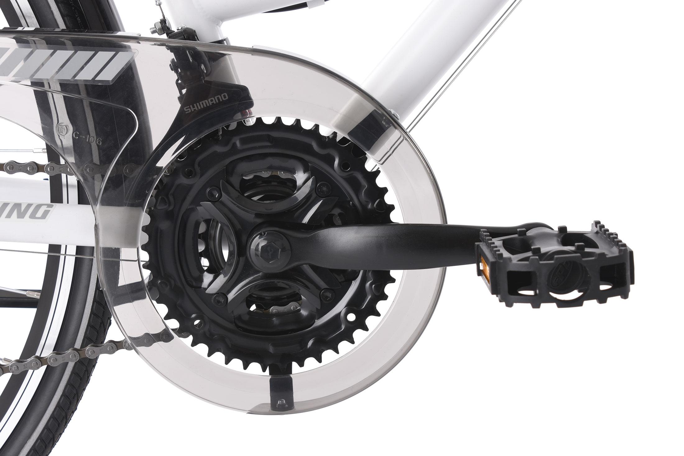 Trekkingrad mit Schutzbleche, Kettenschutz und Seitenständer